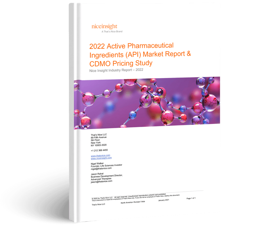 2022 Active Pharmaceutical Ingredient (API) Market Report & CDMO Pricing Study