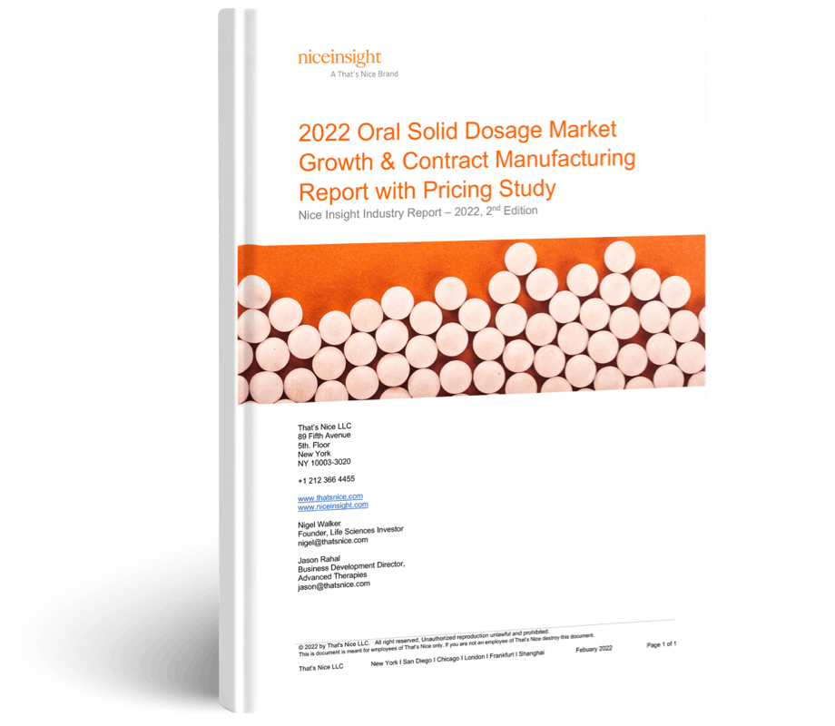 2022 OSD Market Growth & CDMO Report with Pricing Study